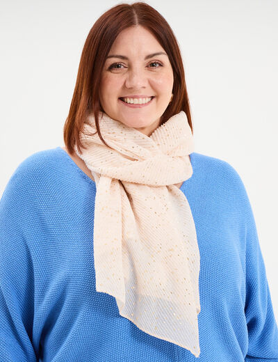 Foulard pliss&eacute; sable femme