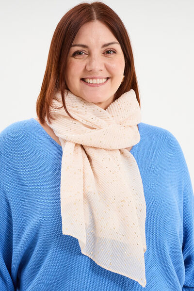 Foulard pliss&eacute; sable femme