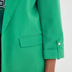 Veste blazer manches 3/4 droite vert émeraude femme
