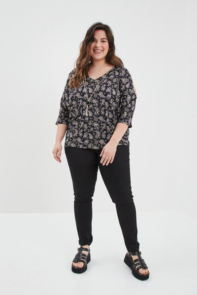 Jegging noir femme grande taille