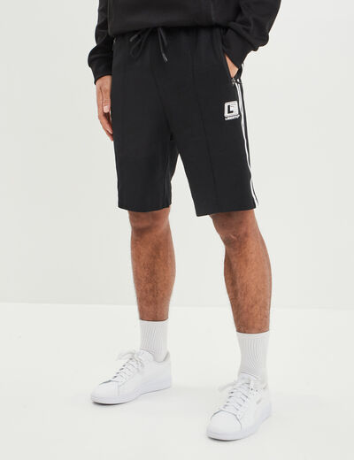 Short jogging droit élastiqué Liberto noir homme