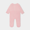 Pyjama dors-bien effet velours vieux rose bébé fille