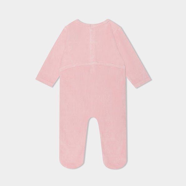 pyjama dors bien effet velours vieux rose bebef Pyjama dors-bien effet velours vieux rose bébé fille
