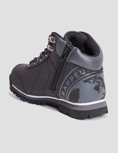 Bottines à lacets Trappeur Babino noir garçon