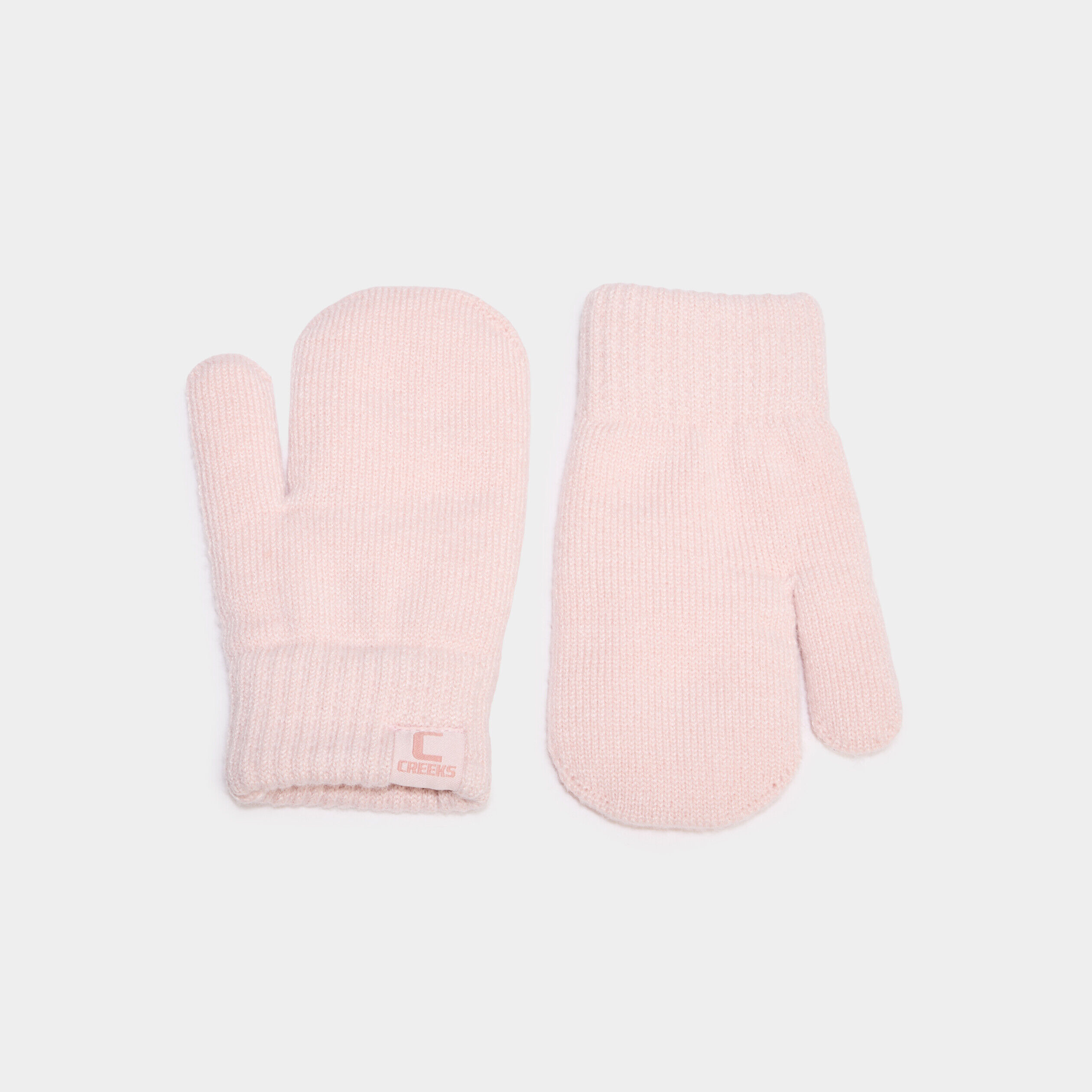 Mouffles doublées rose clair fille CREEKS