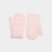 Mouffles doubl&eacute;es rose clair fille