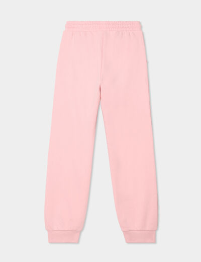 Pantalon de jogging molleton rose clair fille