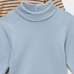 Lot 3 bodies col roul&eacute; manches longues bleu b&eacute;b&eacute;