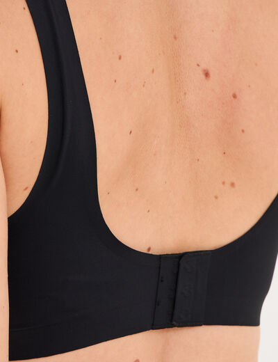 Soutien-gorge brassi&egrave;re microfibre noir femme