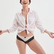 Shorty micro dentelle rose clair femme