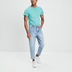 Jeans droit denim bleach homme