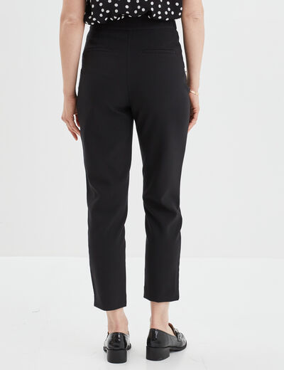 Pantalon droit à pont 2 poches Mosquitos noir femme