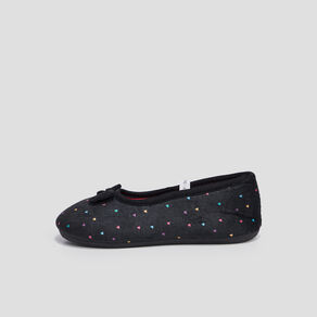 Chaussons ballerines noir fille
