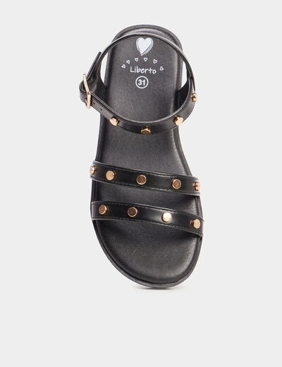 Sandales plates Liberto noir fille