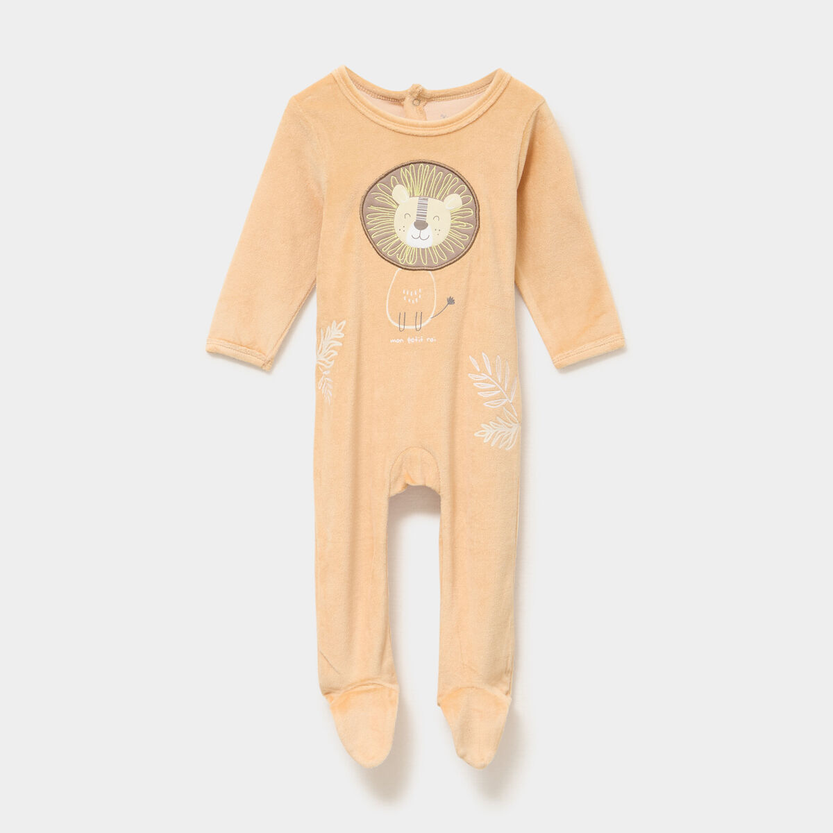 Dors-bien manches longues boutonn&eacute; camel b&eacute;b&eacute;