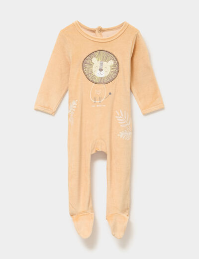 Dors-bien manches longues boutonn&eacute; camel b&eacute;b&eacute;