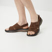 Sandales en cuir Trappeur marron homme