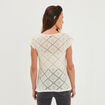 T-shirt dentelle oversize Liberto ecru femme