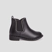 Bottines chelsea zippées à clous noir fille