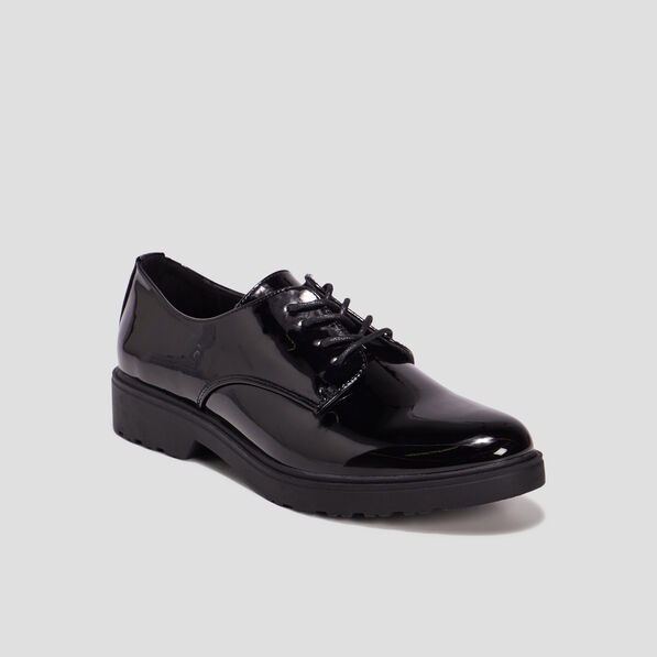 Derbies à lacets vernies Liberto noir femme