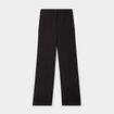 Pantalon taille haute droit avec pinces noir femme