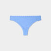 Tanga en dentelle doublure coton bleu lavande femme