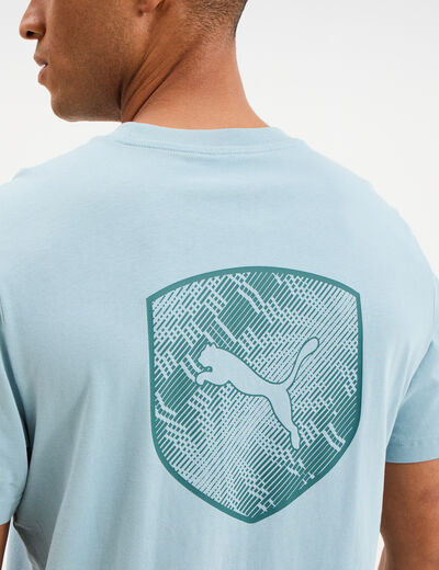 T-shirt manches courtes coton Puma vert &eacute;meraude homme