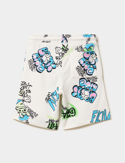 Short de jogging regular ecru gar&ccedil;on