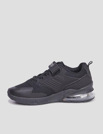 Baskets running à scratchs Kappa Myagi noir garçon