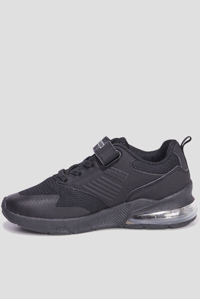 Baskets running à scratchs Kappa Myagi noir garçon