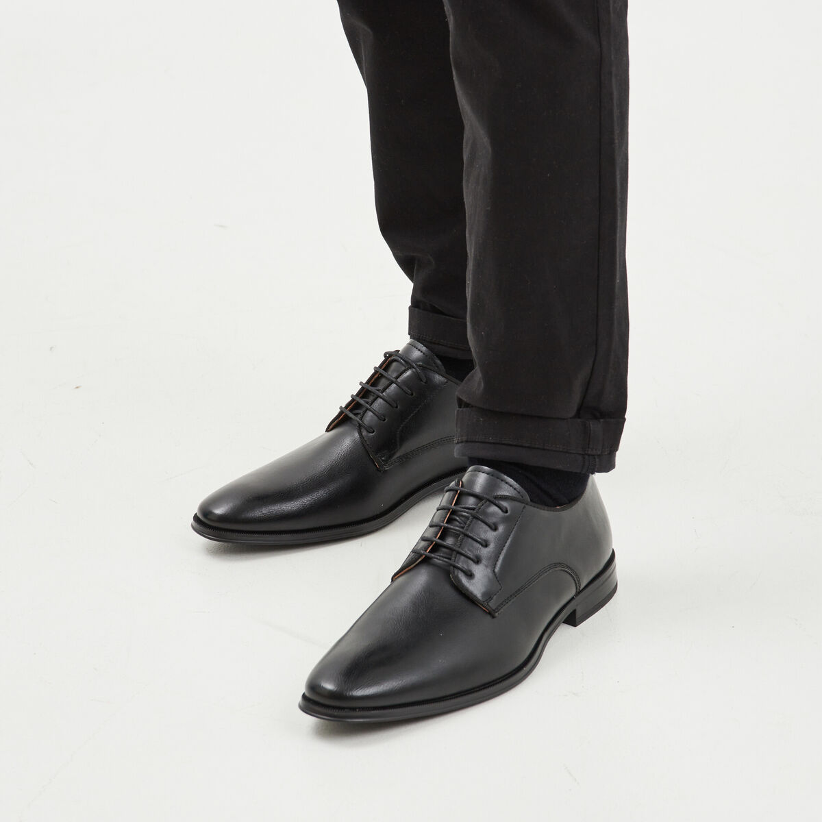 Derbies &agrave; lacets noir homme