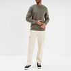 Pantalon cargo slim coton beige homme