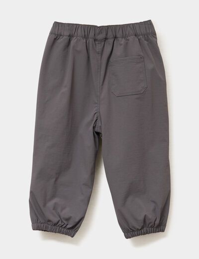Pantalon droit doublé taille élastiquée gris foncé bébé garçon