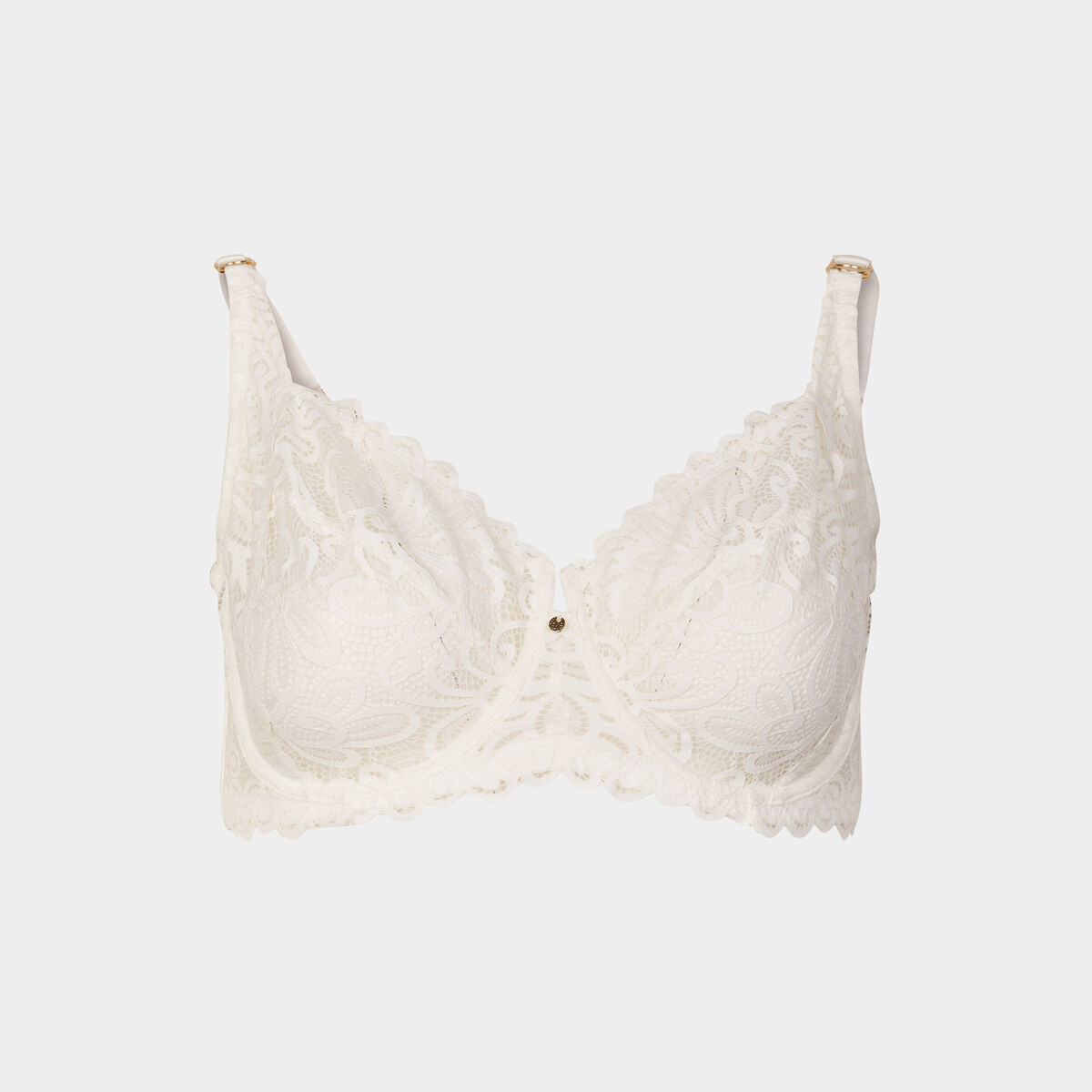 Soutien-gorge emboîtant dentelle blanc femme grande taille