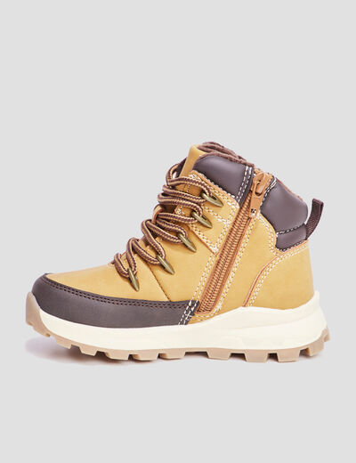 Bottines zippées Trappeur Barato jaune garçon