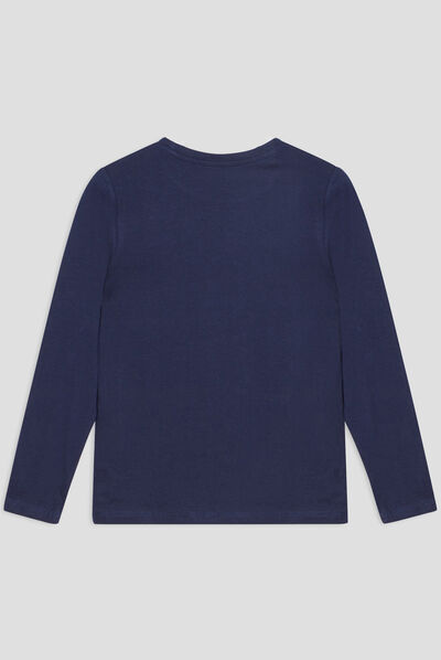 T-shirt manches longues bleu marine garçon