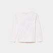 T-shirt manches longues coton blanc gar&ccedil;on