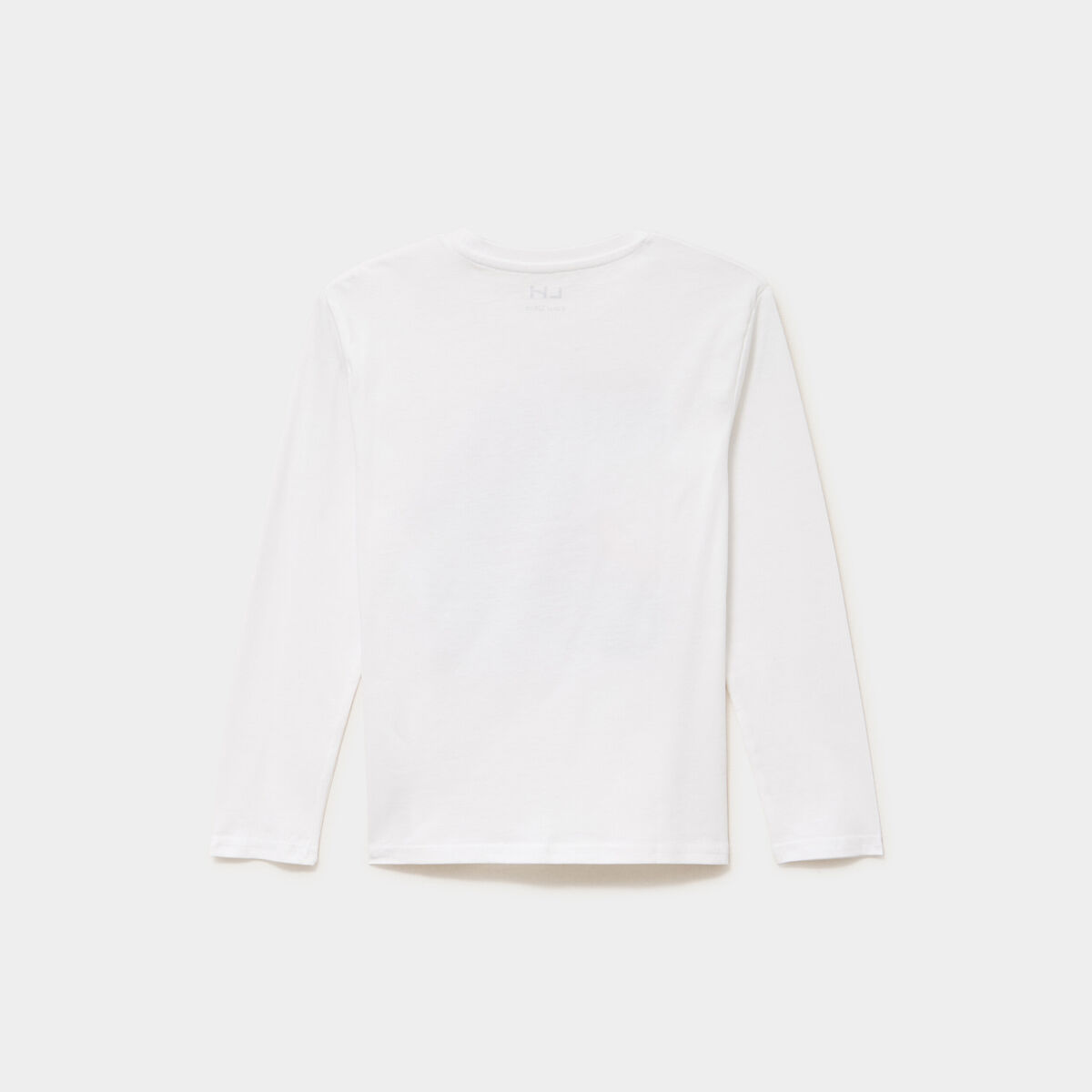 T-shirt manches longues coton blanc gar&ccedil;on
