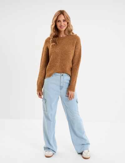 Jeans cargo poches à rabat Liberto denim triple stone femme