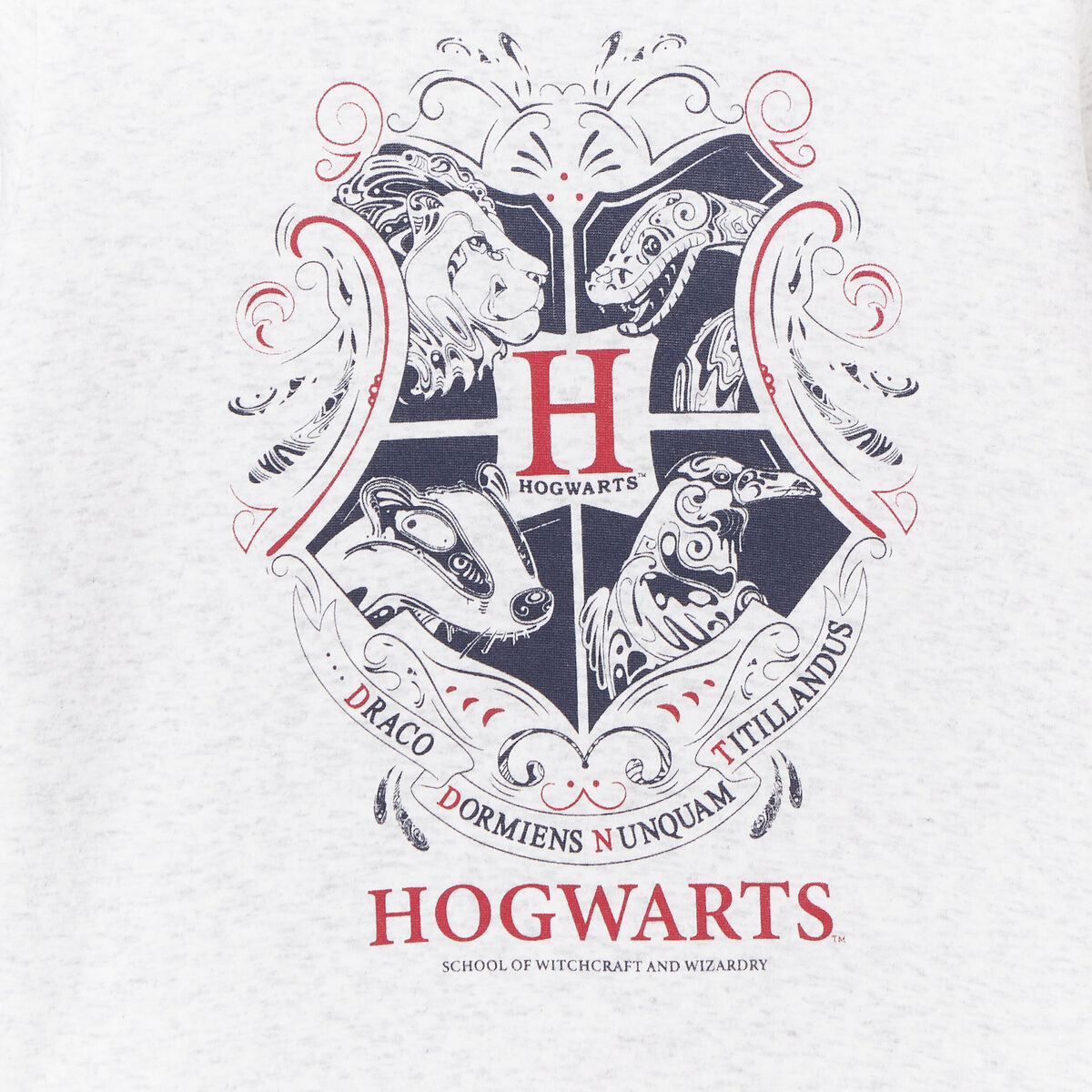 Pull droit manches longues Harry Potter gris fille