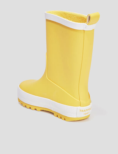 Bottes de pluie Trappeur jaune garçon