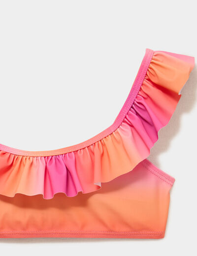 Maillot de bain 2 pi&egrave;ces orange fille