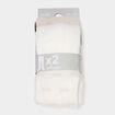 Lot 2 collants opaques m&eacute;lange coton ivoire b&eacute;b&eacute; fille