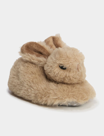 Mono chausson fausse fourrure marron b&eacute;b&eacute; gar&ccedil;on