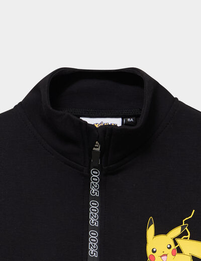 Sweat camionneur Pok&eacute;mon Pikachu noir gar&ccedil;on