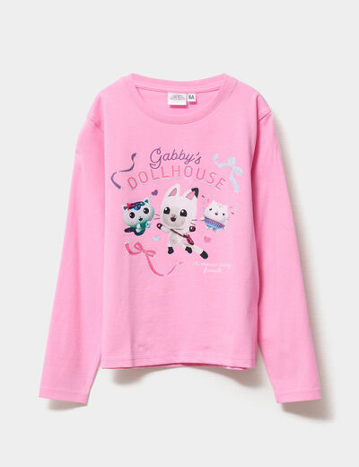 T-shirt Gabby et la maison magique rose fille
