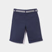 Short droit ceinturé bleu marine garçon