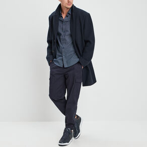 chemise droite imprimee manches longues bleu homme Chemise droite imprimée manches longues bleu homme