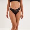Tanga en dentelle noir femme