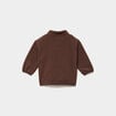 Ensemble effet polaire sweat et pantalon marron fonc&eacute; b&eacute;b&eacute; gar&ccedil;on